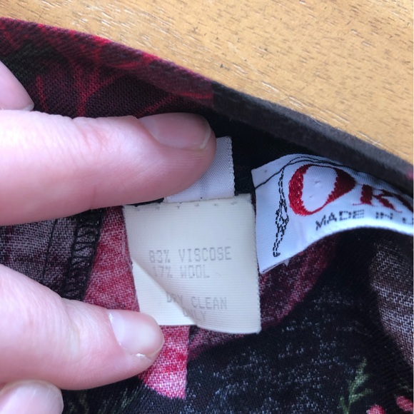 Vintage Orvis Pleated Skirt Colorful Botanical Winter Floral Midi Length Pockets - Picture 12 of 15